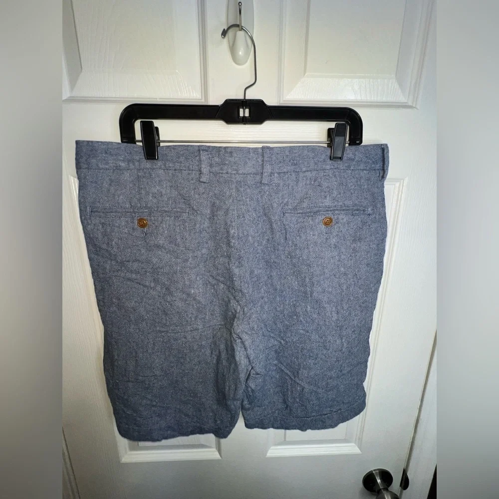 J. Crew Men’s 35 Rivington 10” Blue Chambray Chino Shorts 35W Classic